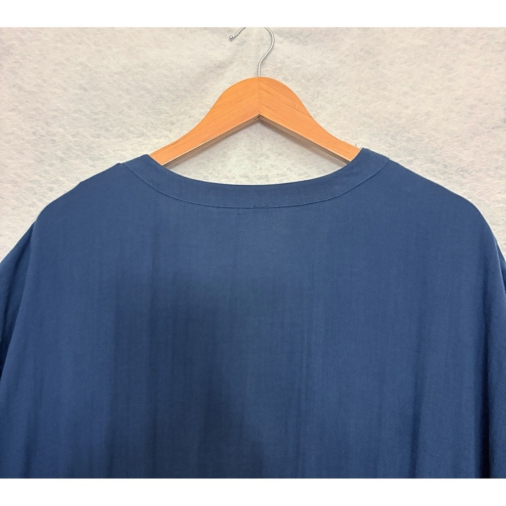 Pact Women's Coastal Double Gauze Shirt Dress Size XXXL Navy Beach Coastal 3X - Picture 7 of 9